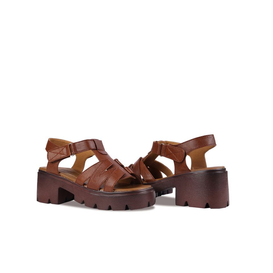 Sandal Cao Gót Hạnh Dung Quai T-Strap Cách Điệu HD04871AD