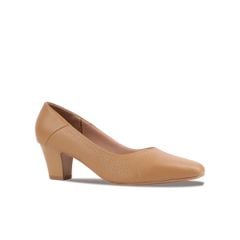 Giày Cao Gót Hạnh Dung Mũi Vuông Chỉ Nổi HD04890AD