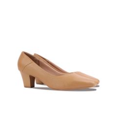 Giày Cao Gót Hạnh Dung Mũi Vuông Chỉ Nổi HD04890AD