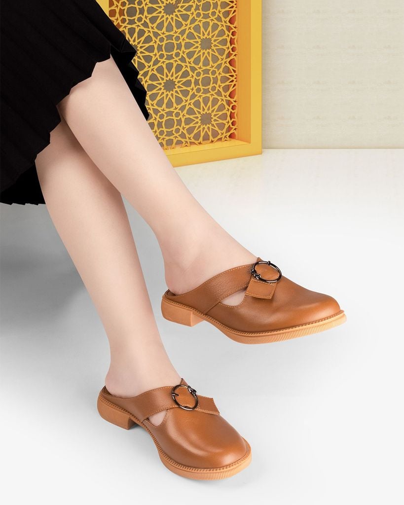 Dép Bít Mũi Hạnh Dung Mũi Tròn HD04965AD