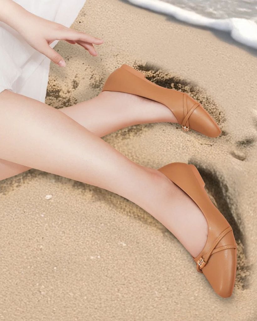 Giày Búp Bê Hạnh Dung Dây Khóa Xoắn HD04980AD