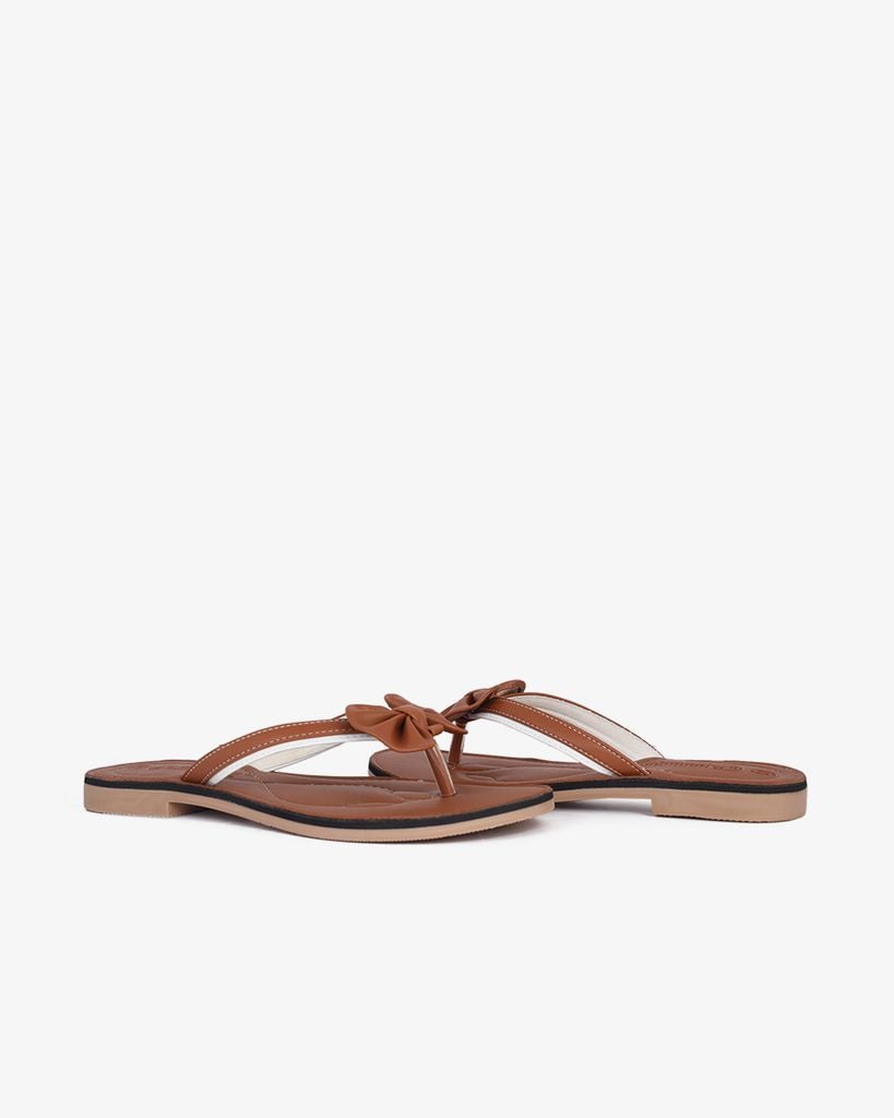 Dép Xẹp Hạnh Dung Kẹp Nơ Quai Mảnh HD1137AV