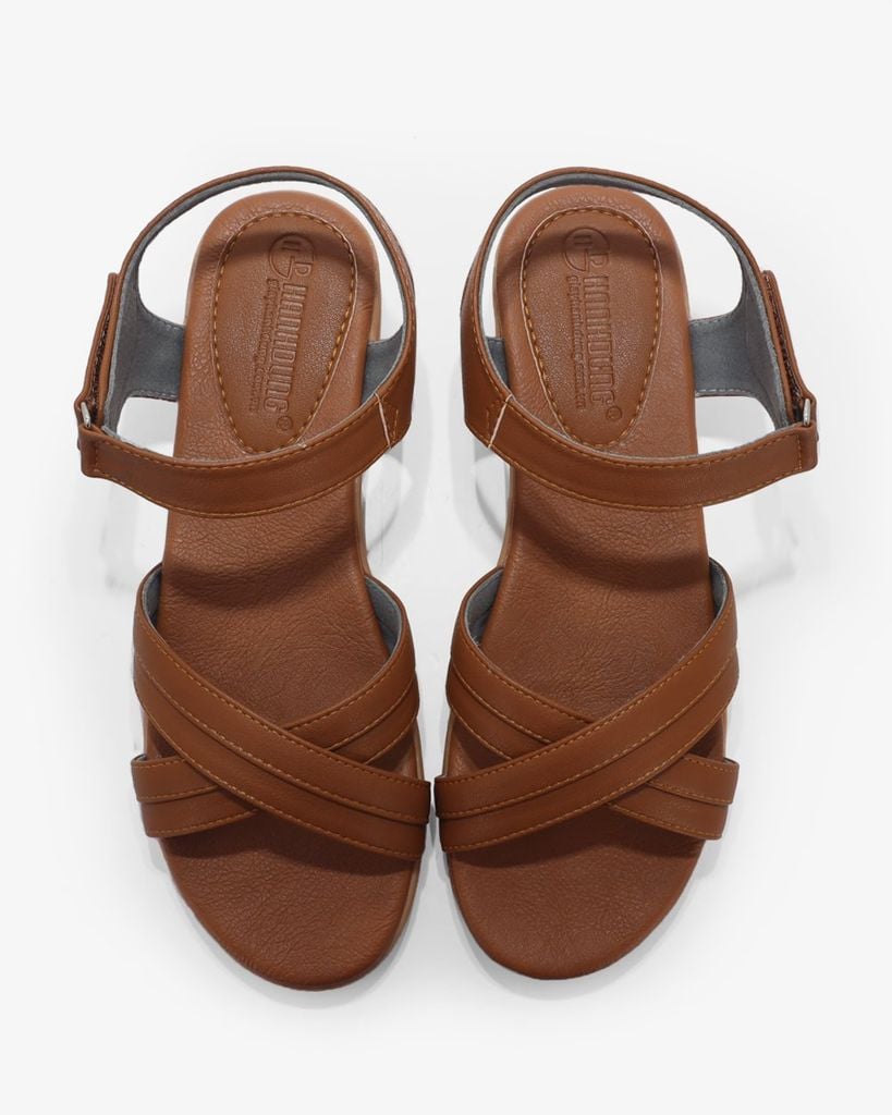 Sandal Đế Xuồng Hạnh Dung Quai Chéo Viền Chỉ HD1148AV