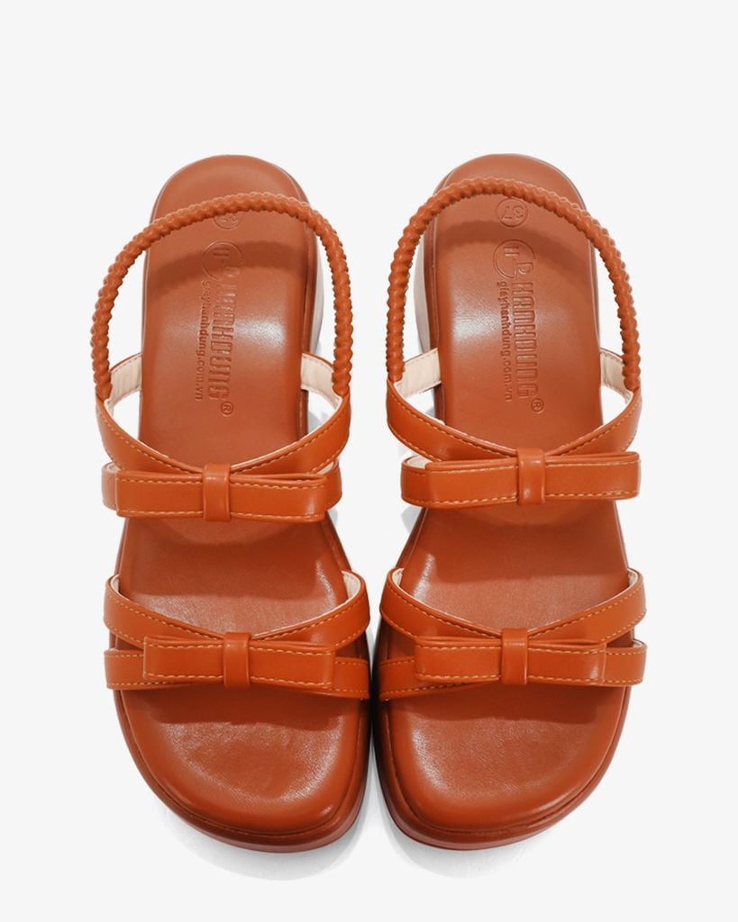 Sandal Đế Xuồng Hạnh Dung Quai Nơ Hậu Thun HD1159AV
