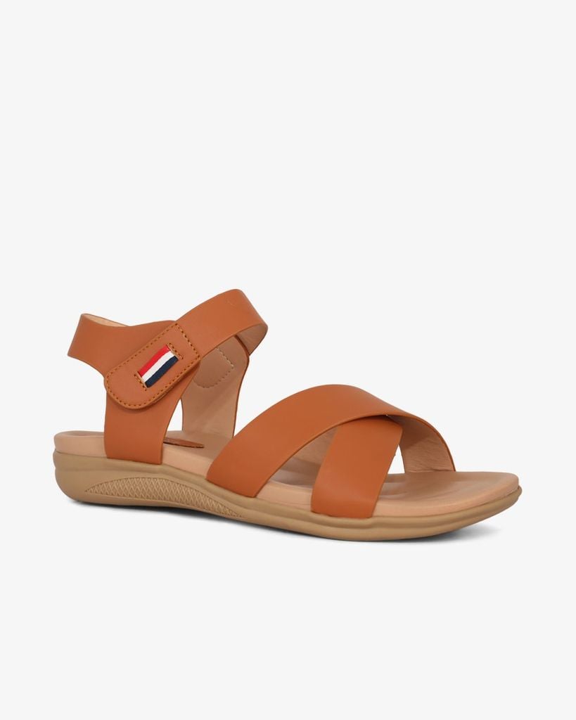 Sandal Đế Xuồng Hạnh Dung Quai Chéo Hậu Dán HD1168AV