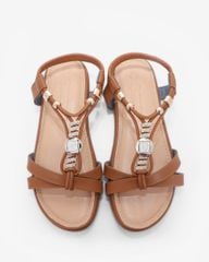 Sandal Xẹp Hạnh Dung Quai Chữ T Phối Đá Sang Trọng HD1177AV
