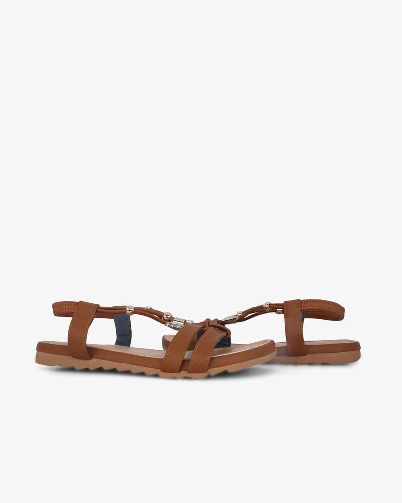 Sandal Xẹp Hạnh Dung Quai Chữ T Đính Bướm Pha Lê HD1178AV