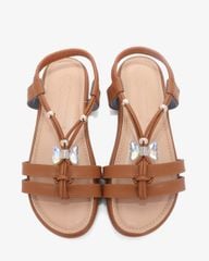 Sandal Xẹp Hạnh Dung Quai Chữ T Đính Bướm Pha Lê HD1178AV