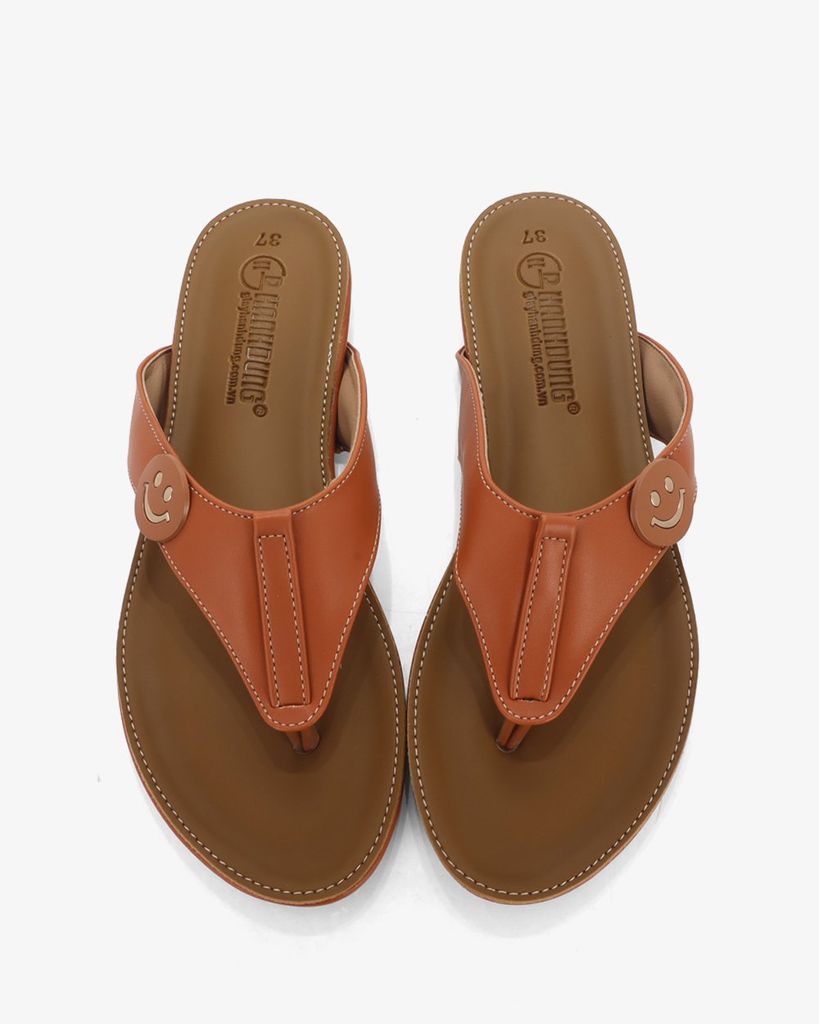 Dép Xẹp Hạnh Dung Kẹp Khóa Mặt Cười HD12283AM