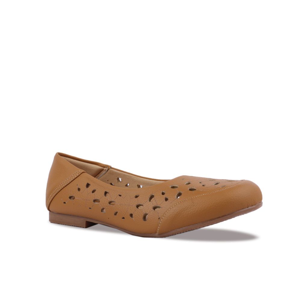 Giày Búp Bê Hạnh Dung Mũi Tròn Đục Lỗ HD29130AY