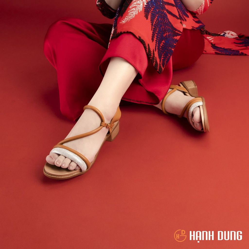 Sandal Cao Gót Hạnh Dung Quai Dây Mảnh HD29132AY