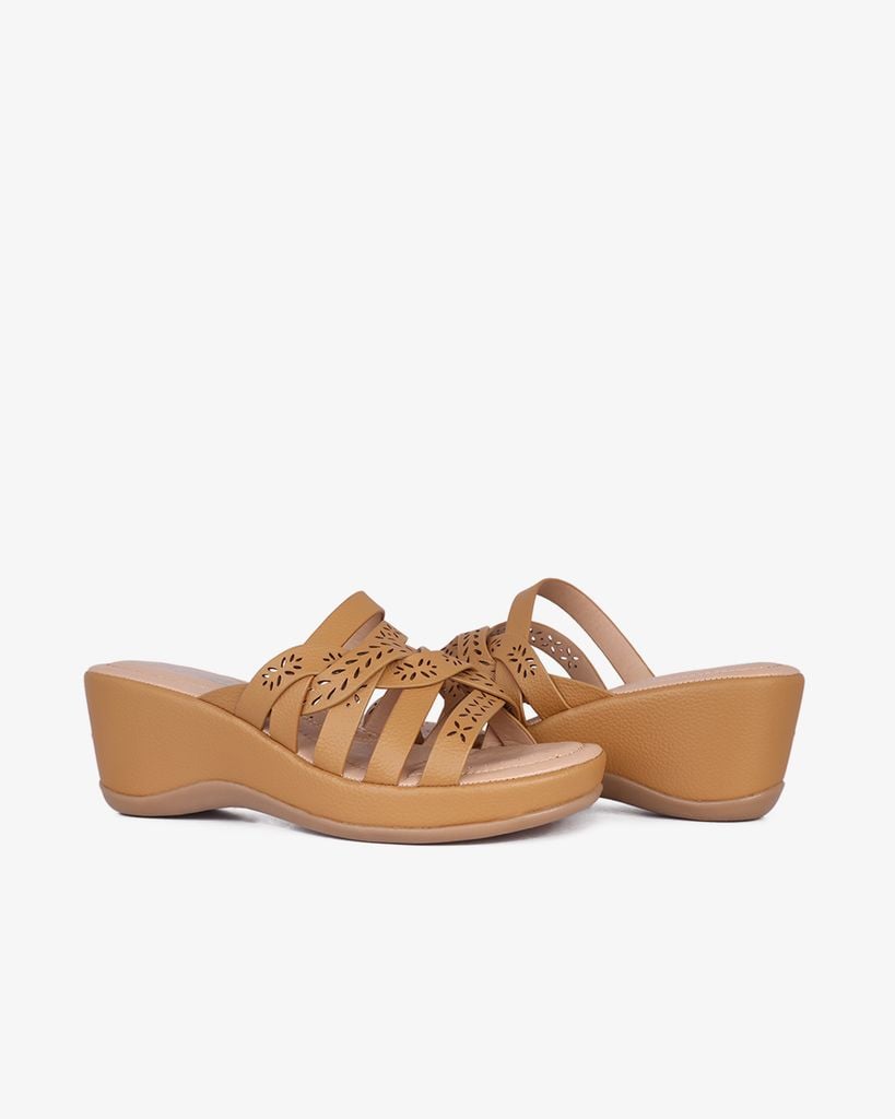 Dép Đế Xuồng Hạnh Dung Dây Đan Họa Tiết HD29166AY