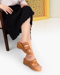 Dép Đế Xuồng Hạnh Dung Dây Đan Họa Tiết HD29166AY