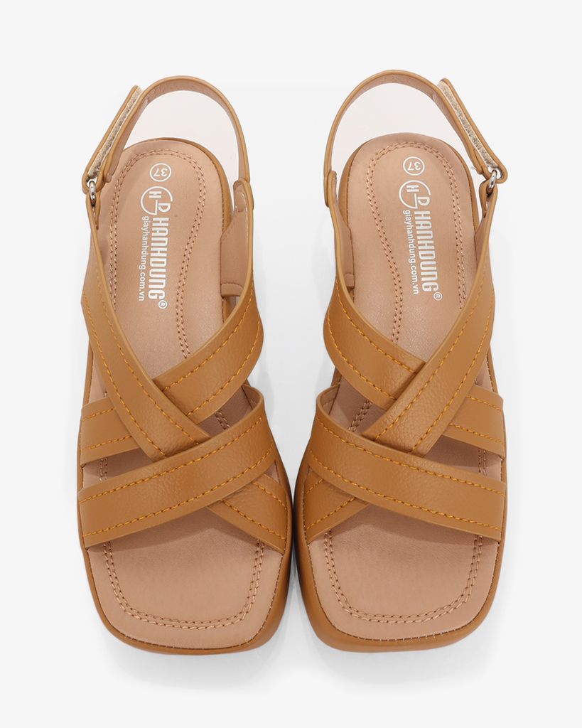 Sandal Đế Xuồng Hạnh Dung Quai Chéo Lớn HD29173AY