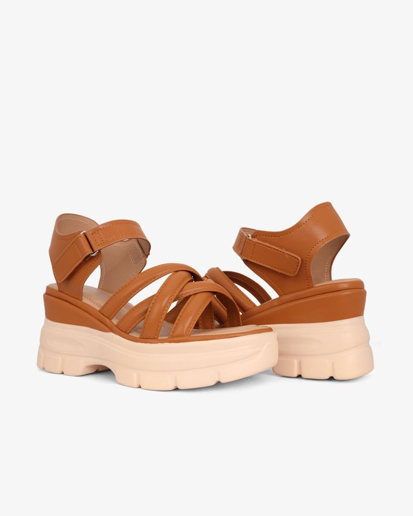 Sandal Đế Xuồng Hạnh Dung Quai Chéo Nhau Hậu Dán HD29175AY