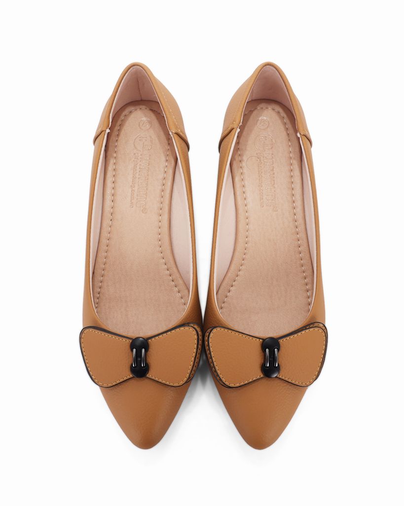 Giày Cao Gót Hạnh Dung Mũi Nhọn Nơ Bướm HD29183AY