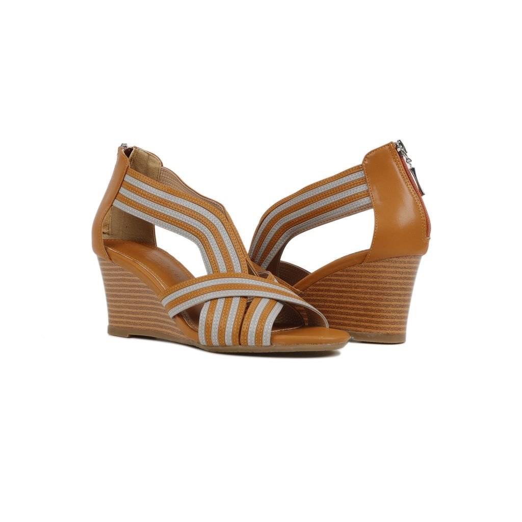 Sandal Xuồng Hạnh Dung Bản Chéo Hậu Dây Kéo HD2990AY