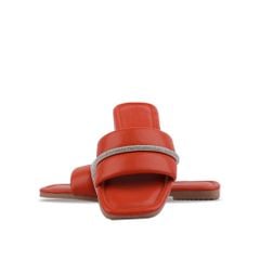 Dép Xẹp Hạnh Dung Bản Ngang Phối Kim Sa HD12232AM