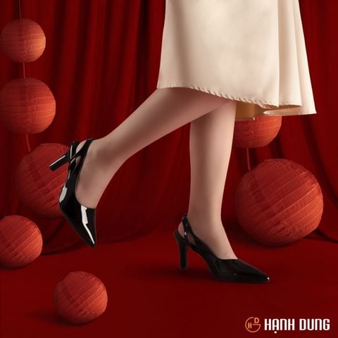 Sandal Cao Gót Hạnh Dung Mũi Nhọn Cut Out HD04720AD