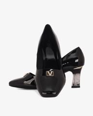 Giày Cao Gót Hạnh Dung Mũi Vuông Khóa Chữ V HD04997AD