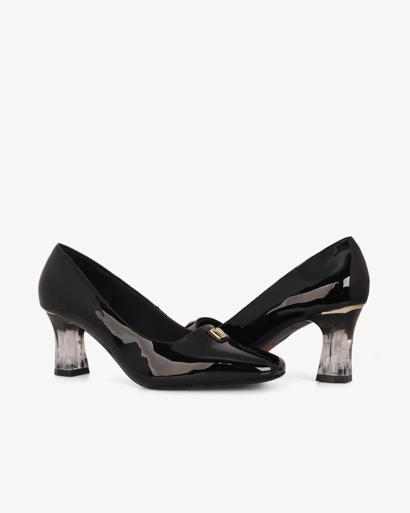 Giày Cao Gót Hạnh Dung Mũi Vuông Khóa Chữ V HD04997AD