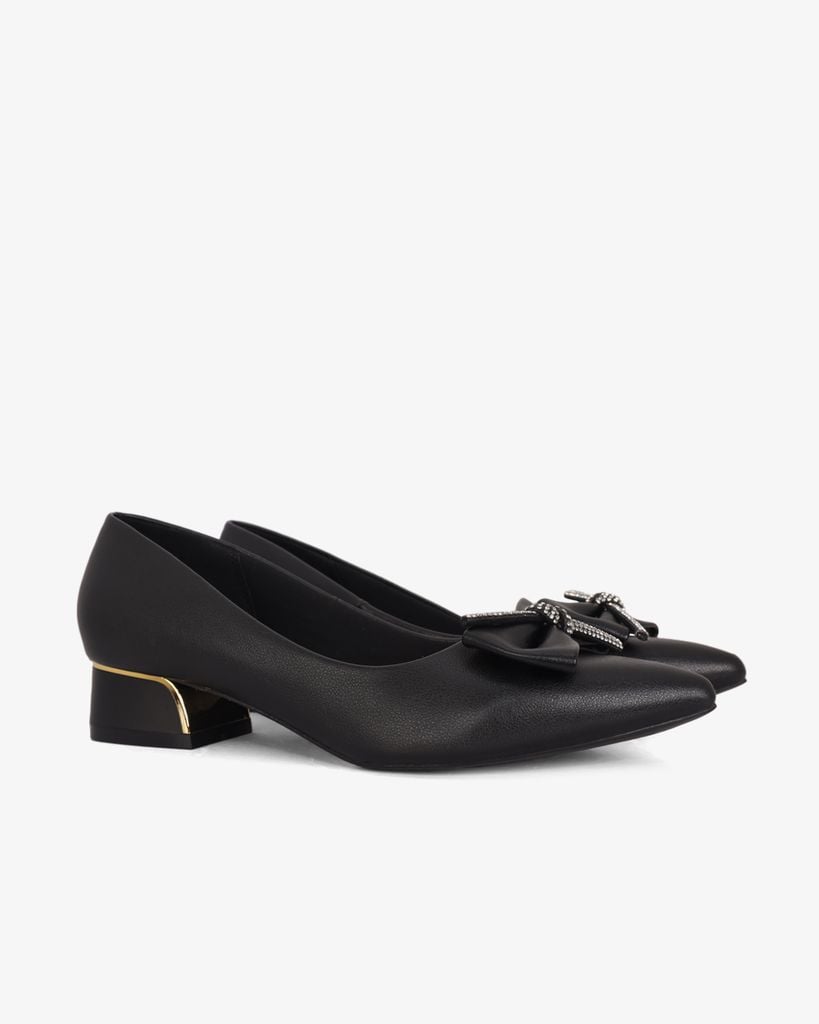 Giày Cao Gót Hạnh Dung Mũi Nhọn Nơ Dây Xoàn HD041012AD