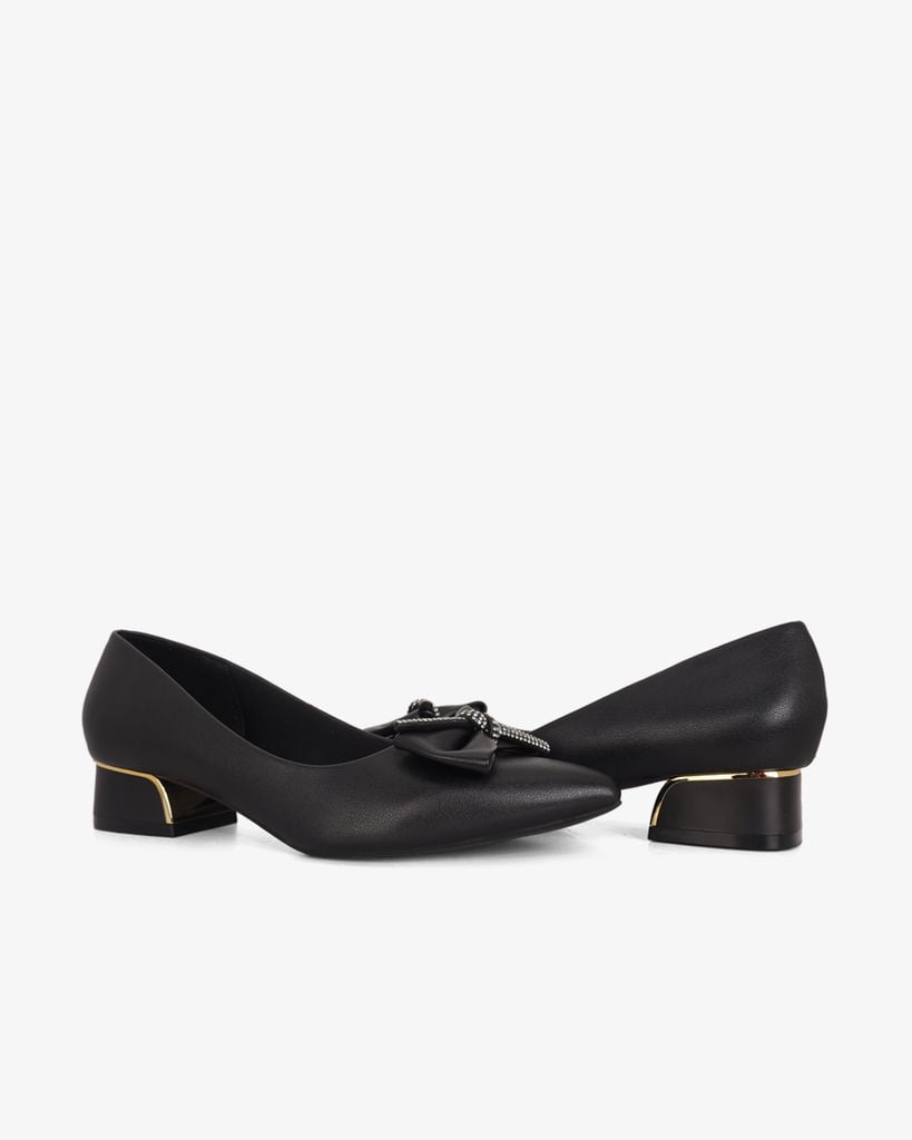 Giày Cao Gót Hạnh Dung Mũi Nhọn Nơ Dây Xoàn HD041012AD