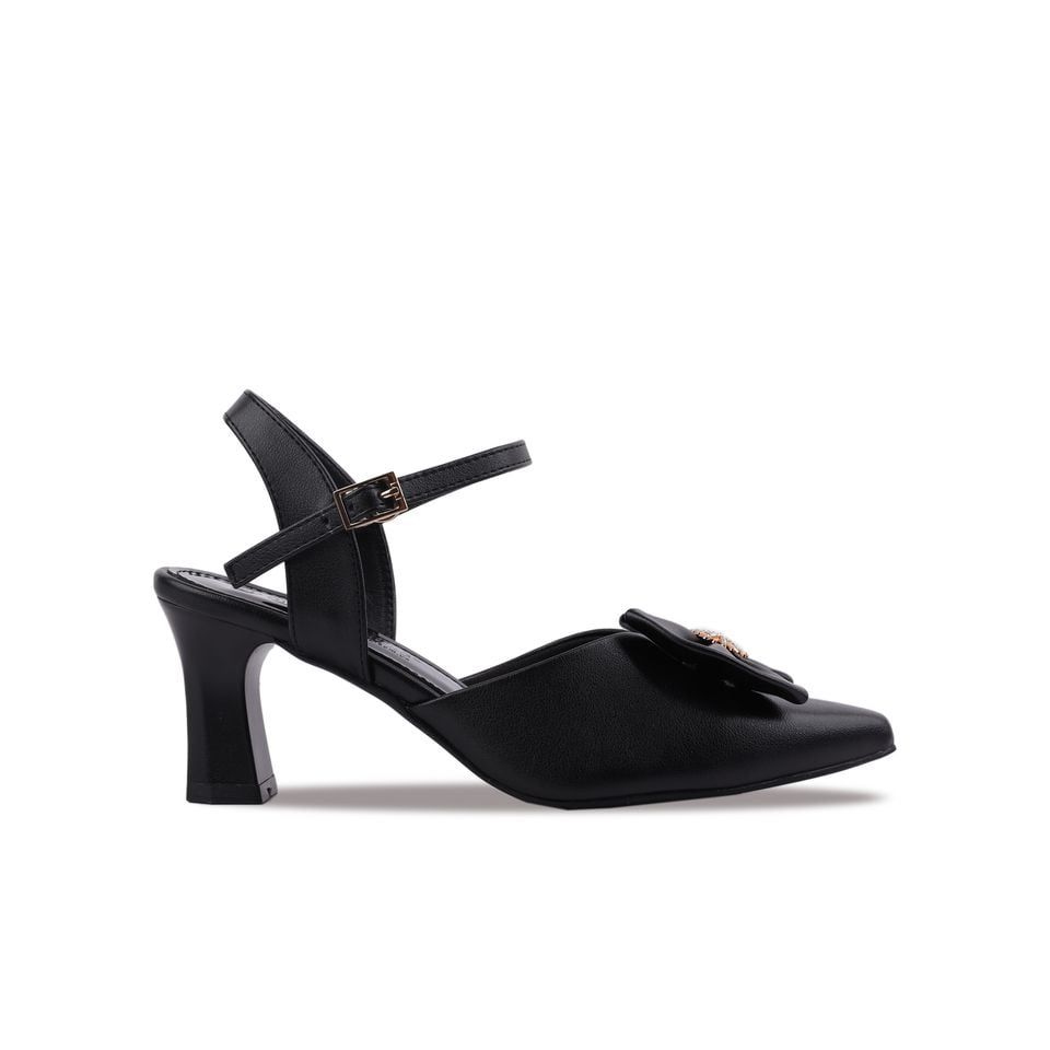Sandal Cao Gót Hạnh Dung Bít Mũi Nhọn Đính Nơ HD04844AD