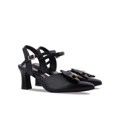 Sandal Cao Gót Hạnh Dung Bít Mũi Nhọn Đính Nơ HD04844AD