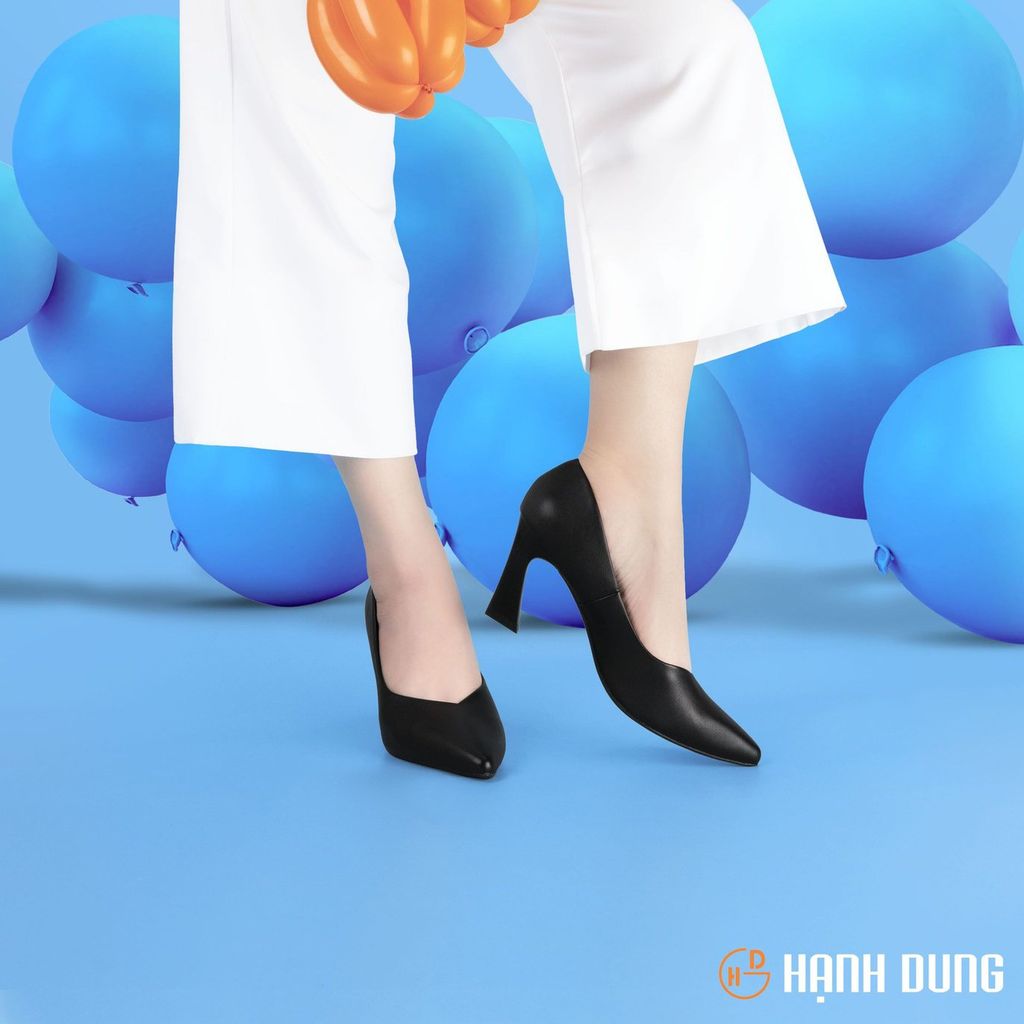 Giày Cao Gót Hạnh Dung Mũi Nhọn Gót Cách Điệu HD04869AD