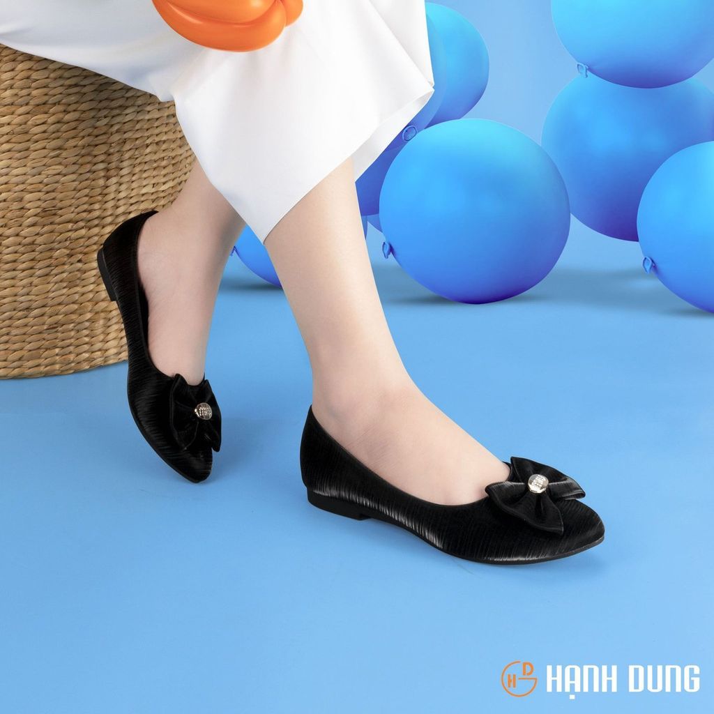 Giày Búp Bê Hạnh Dung Nơ Khóa Nhún HD04887AD