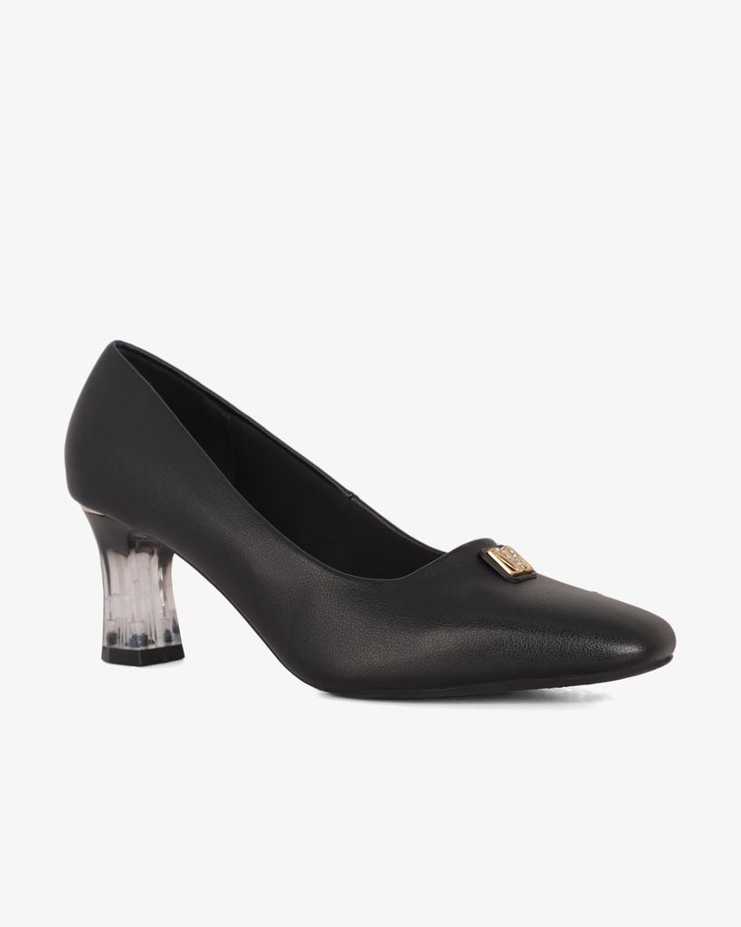 Giày Cao Gót Hạnh Dung Mũi Vuông Khóa Chữ V HD04997AD