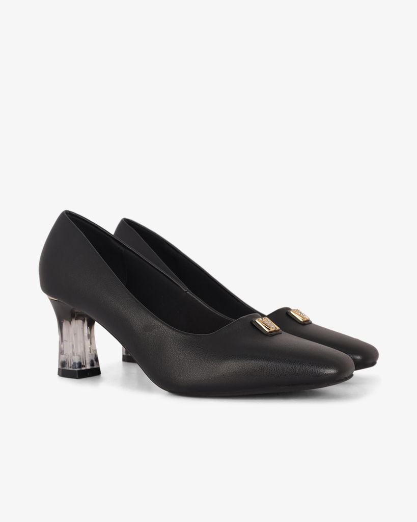 Giày Cao Gót Hạnh Dung Mũi Vuông Khóa Chữ V HD04997AD