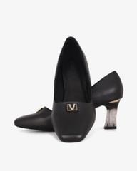 Giày Cao Gót Hạnh Dung Mũi Vuông Khóa Chữ V HD04997AD