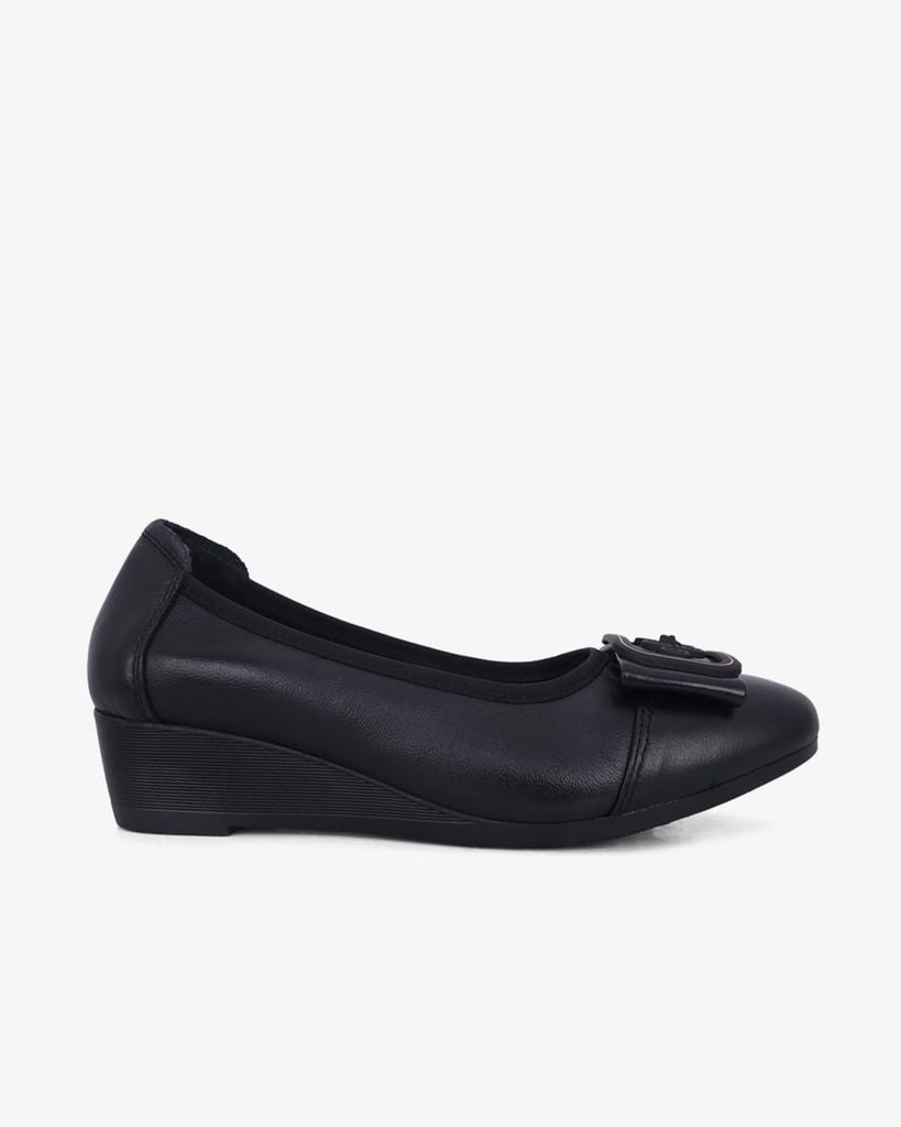 Giày Đế Xuồng Albee Mũi Vuông Nơ Khóa Hoa Nhỏ HD02100TQ