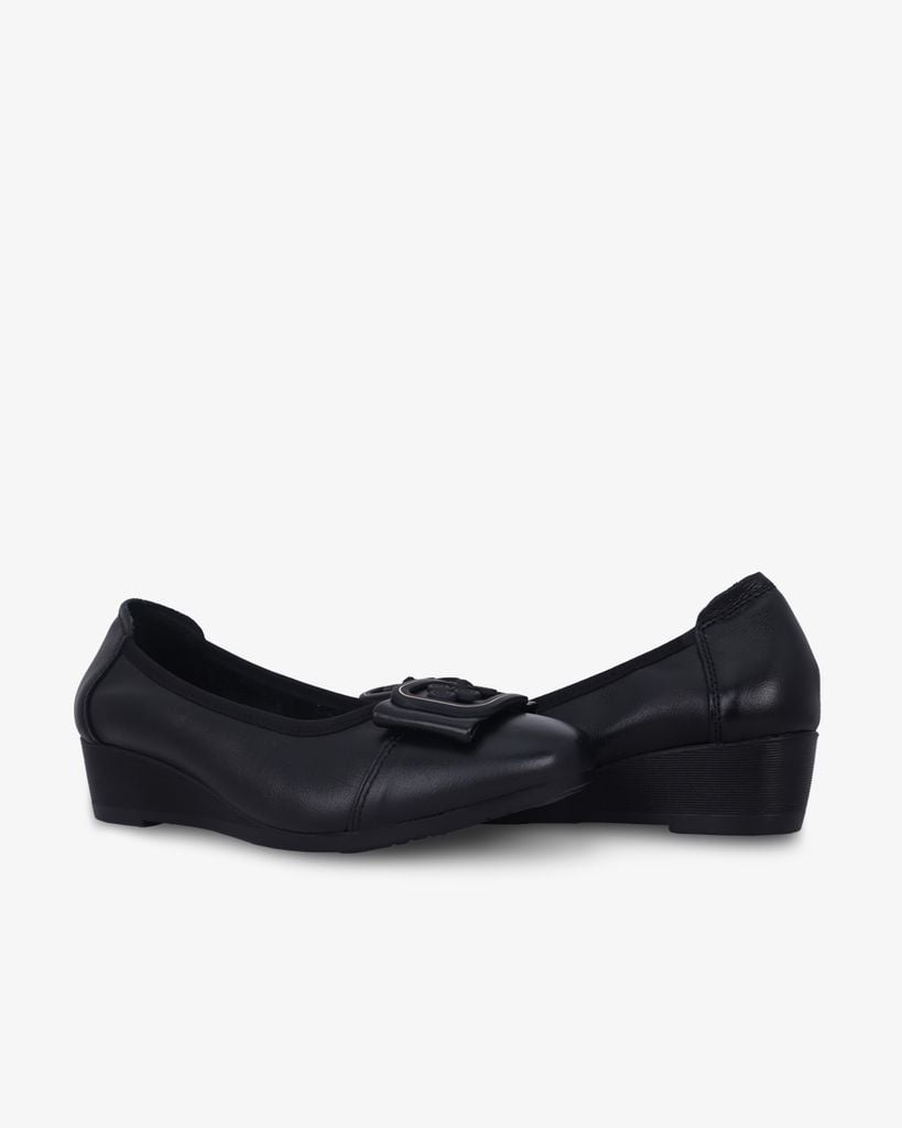 Giày Đế Xuồng Albee Mũi Vuông Nơ Khóa Hoa Nhỏ HD02100TQ