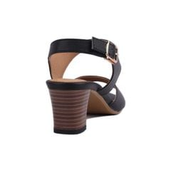 Sandal Cao Gót Hạnh Dung Bản Ngang Da HD02154AB