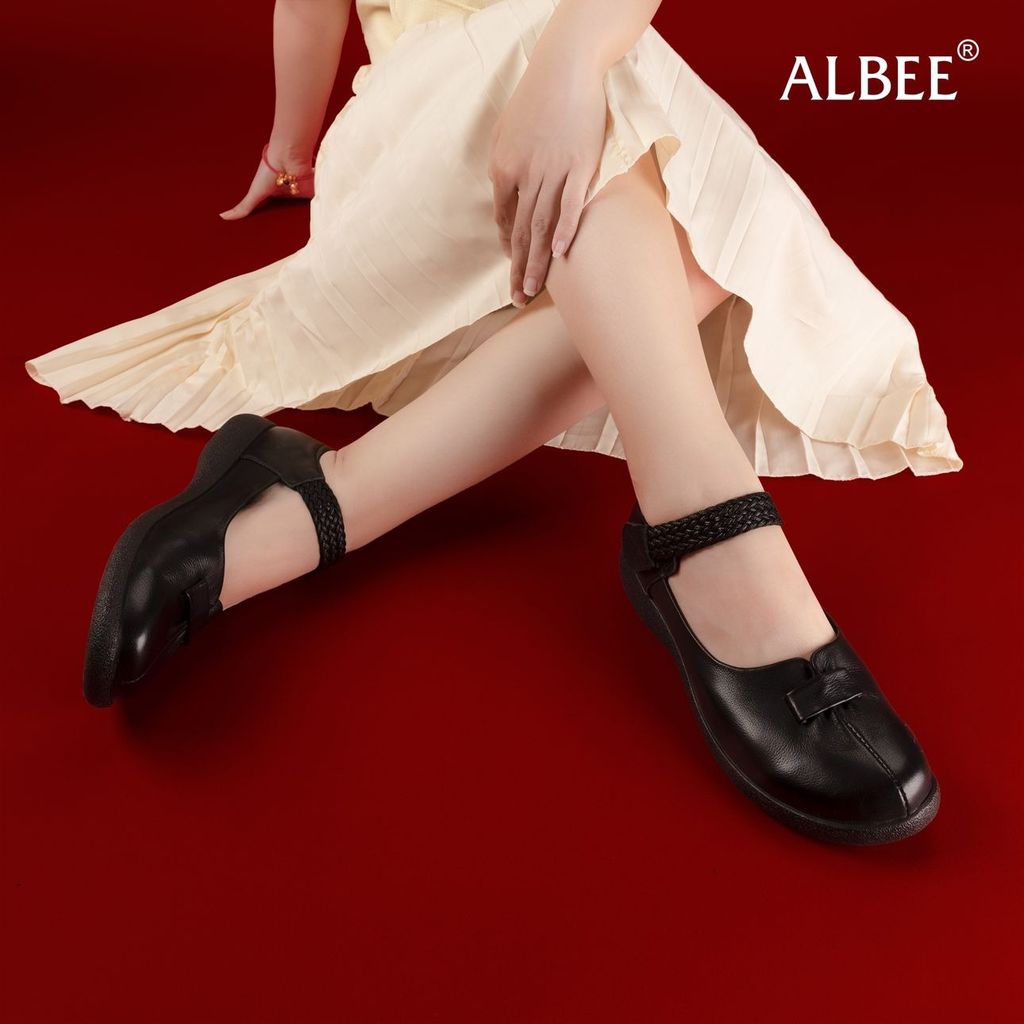 Giày Búp Bê Albee Hậu Bính Dán HD0217TQ
