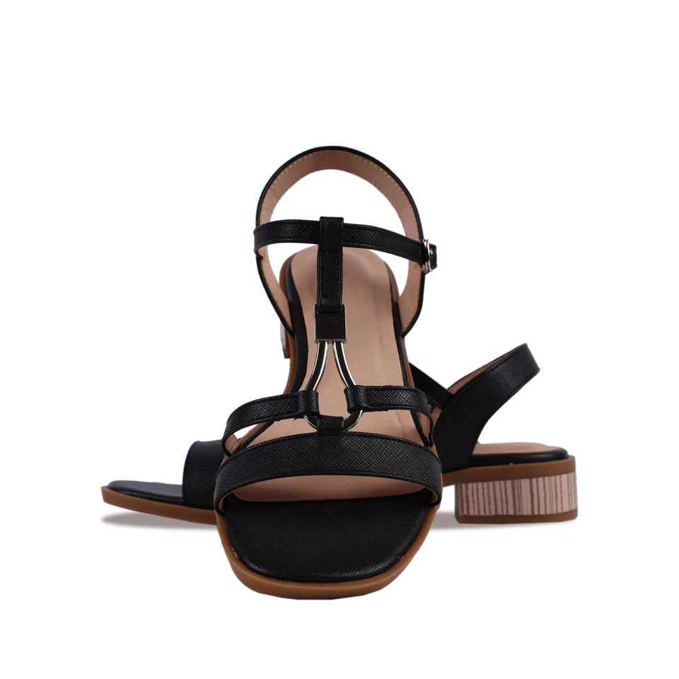Sandal Cao Gót Hạnh Dung T-Strap Phối Phụ Kiện HD02193AB