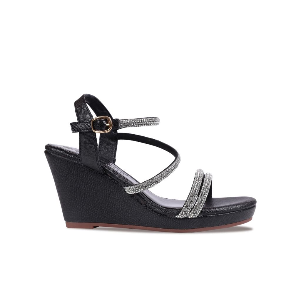 Sandal Xuồng Hạnh Dung Quai Dây Đính Đá Sang Trọng HD02194AB