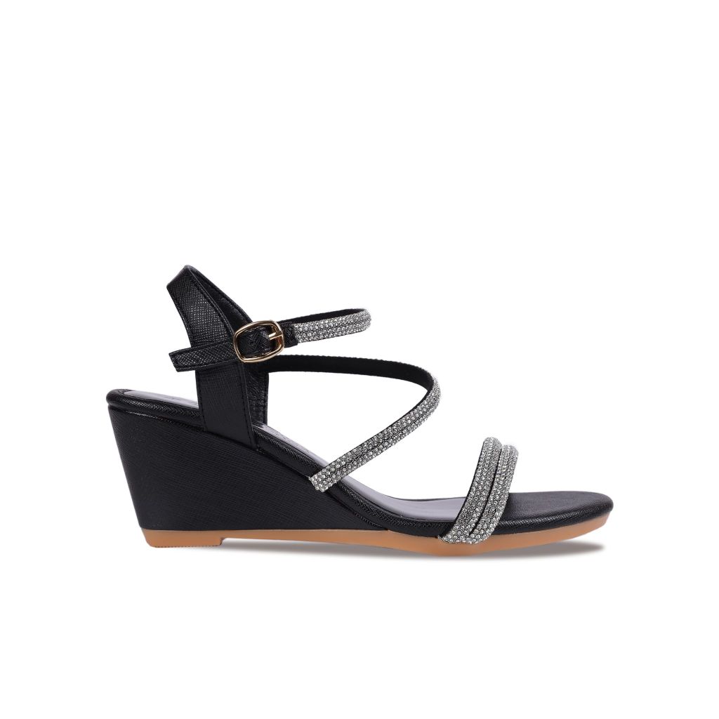 Sandal Xuồng Hạnh Dung Quai Mảnh Đính Đá HD02196AB