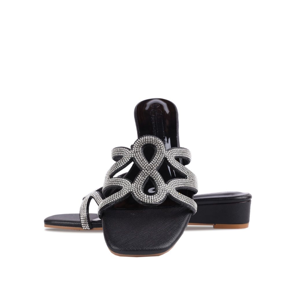 Dép Đế Xuồng Hạnh Dung Quai Mảnh Xoàn 4cm HD02203AB