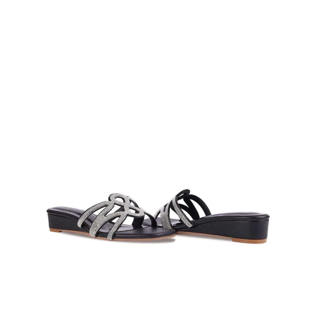 Dép Đế Xuồng Hạnh Dung Quai Mảnh Xoàn 4cm HD02203AB