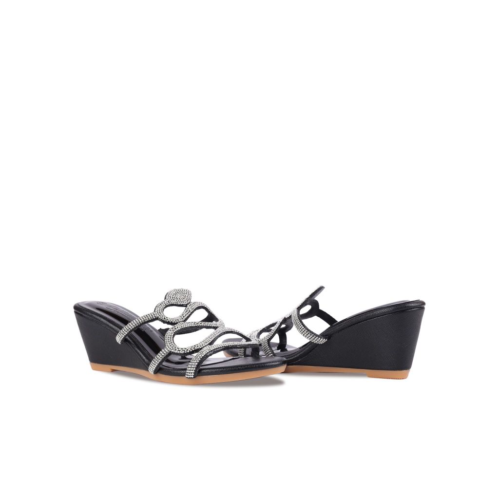 Dép Xuồng Hạnh Dung Quai Rắn Kim Sa 6cm HD02209AB