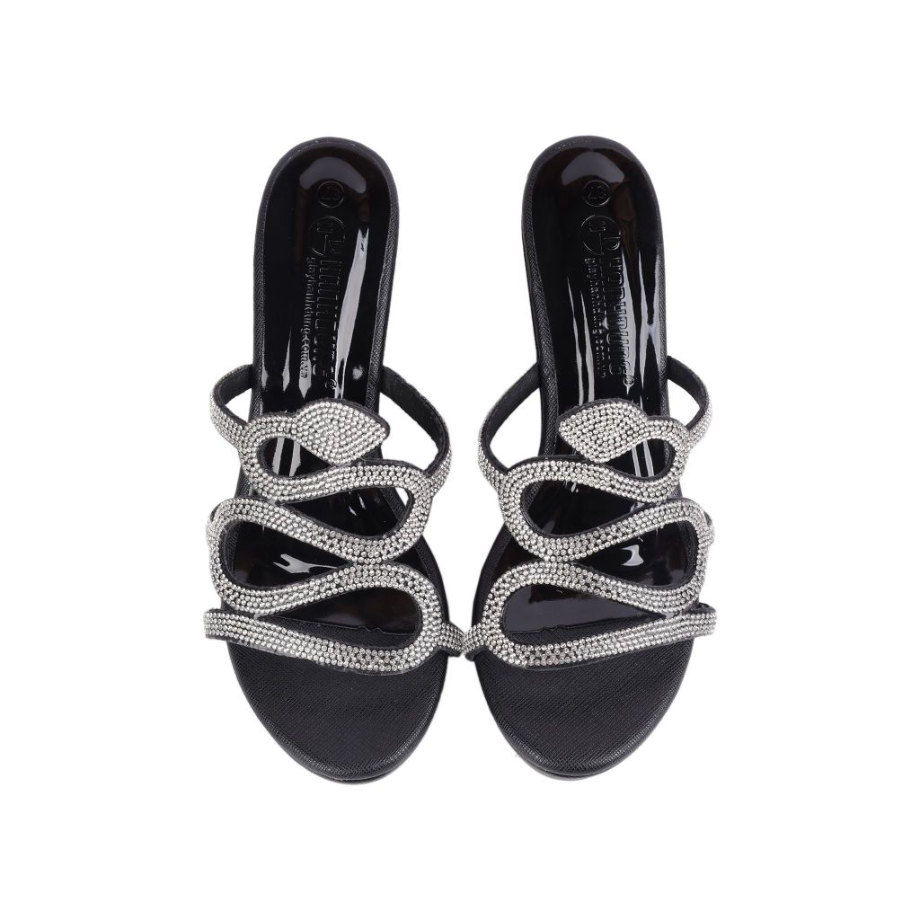 Dép Xuồng Hạnh Dung Quai Rắn Kim Sa 6cm HD02209AB