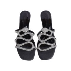 Dép Đế Xuồng Hạnh Dung Quai Xoàn Con Rắn HD02210AB