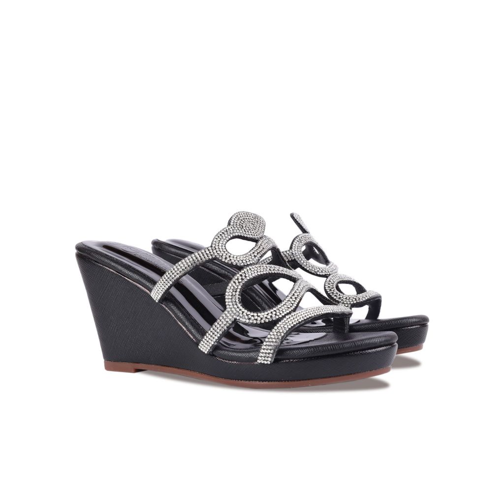 Dép Xuồng Hạnh Dung Quai Rắn Kim Sa 9cm HD02211AB