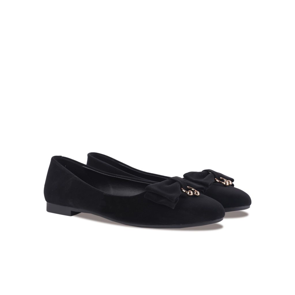 Giày Búp Bê Hạnh Dung Nơ Nhún HD02218AB