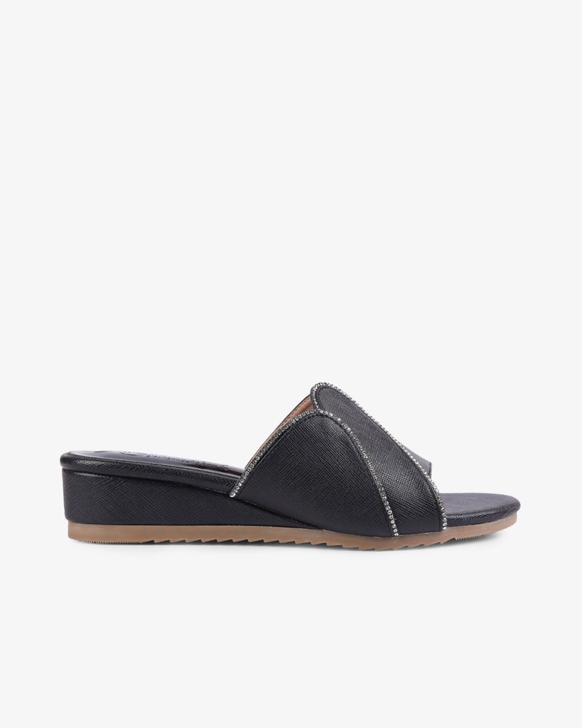 Dép Xuồng Hạnh Dung Quai Bản Họa Tiết Cách Điệu HD02228AB