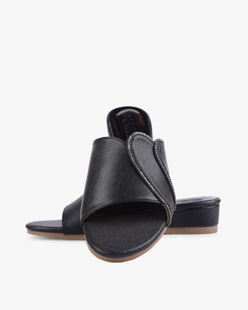 Dép Xuồng Hạnh Dung Quai Bản Họa Tiết Cách Điệu HD02228AB